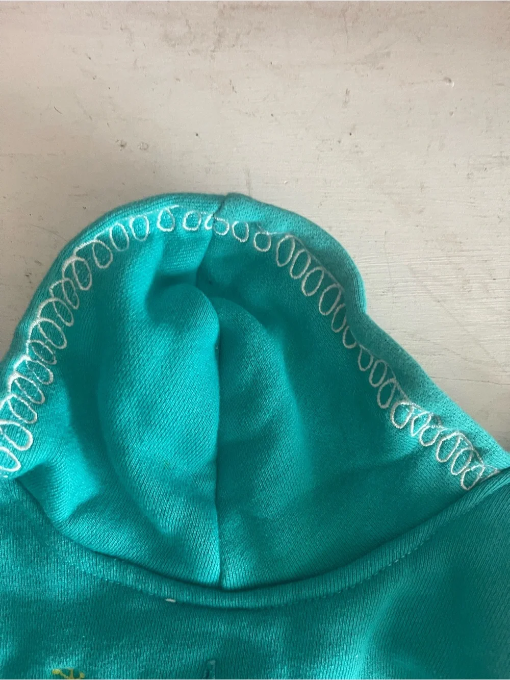 Dog Teal Hooded Holiday Light Jacket